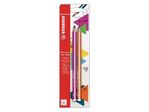 [90143136 576134] STABILO Bleistift Trio dick HB, Pink/Orange