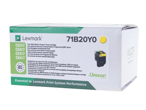 [90014320 605116] Lexmark Toner 71B20Y0 Yellow