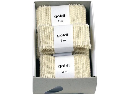 [90143507 641039] GOLDINA Juteband 6 cm x 2 m, Weiss, 1 Stück