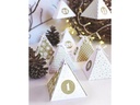 Heyda Adventskalender Bastel Set 8 x 8 x 9 cm, Gold/Weiss