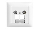Feller EDIZIOdue Multimedia-Dose UP 2xRJ45 11dB EASYNET