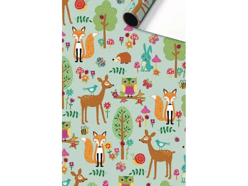 [90014372 870472] Stewo Geschenkpapier Roman Grün/Braun,  70 cm x 2 m