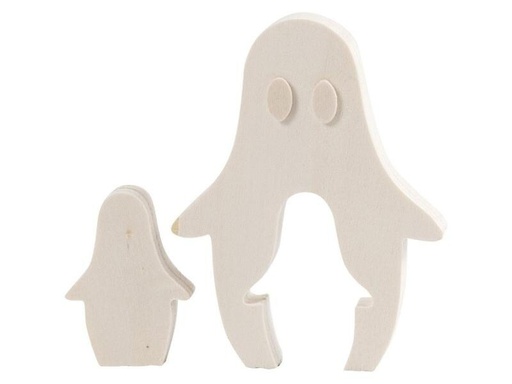 [90143941 755321] Creativ Company Holzfigur 6 + 11.5 cm Geist, 2 Stück