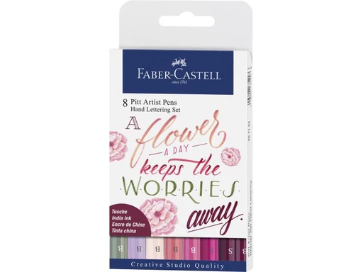 [90144015 924252] Faber-Castell Tuschestift Pitt Artist Pen 8er Etui, Rosatöne