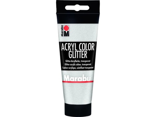 [90144124 545409] Marabu Acrylfarbe Acryl Color Glitter Silber Transparent