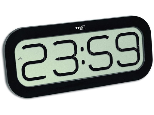 [90144351 1212646] TFA Dostmann Funk-Wanduhr Digital Bimbam Schwarz