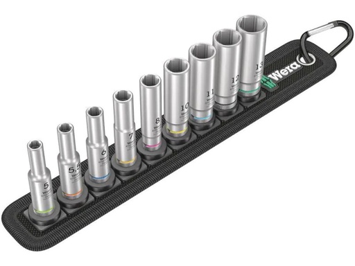 [90144448 986307] Wera Steckschlüsseleinsatz Belt A Deep 1, 1/4 9-teilig