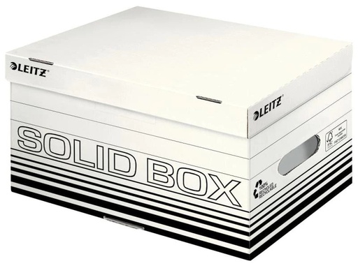 [90144453 963539] Leitz Archivschachtel Solid Box S Klappdeckel, 10 Stück, Schwarz
