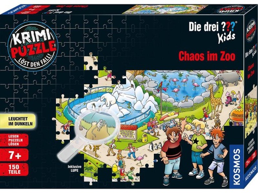 [90144497 880478] Kosmos Krimi-Puzzle Die Drei ??? Kids – Chaos im Zoo