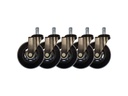 LC-Power Gaming Stuhlrollen 5er Set Schwarz