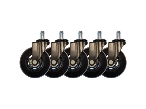 [90144700 1123921] LC-Power Gaming Stuhlrollen 5er Set Schwarz