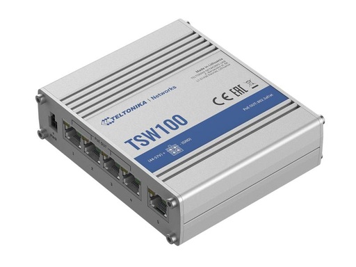 [90144975 1135135] Teltonika Rail PoE+ Switch TSW100 5 Port