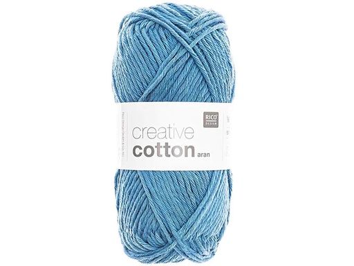 [90145262 1156792] Rico Design Wolle Creative Cotton Aran 50 g, Blau