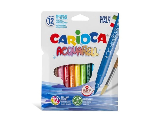 [90145307 722709] Carioca Acquarell 12 Stück, Mehrfarbig