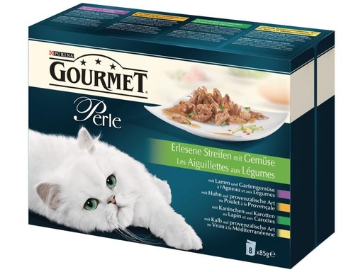 [90145490 589807] Purina Nassfutter Gourmet Perle mit Gemüse, 8 x 85 g