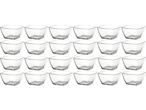 [90145495 1063657] Montana Schale Carre 12.5 x 12.5 cm, 24 Stück, Transparent