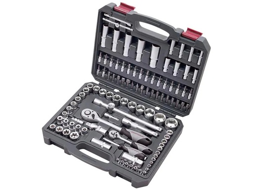 [90146036 1081649] Kraftwerk Steckschlüssel-Set Basic 1/4+1/2 105-teilig