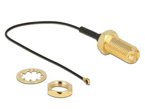 [90146089 905864] Delock Antennenkabel RP-SMA zu MHF-4, 10cm, zum Einbau