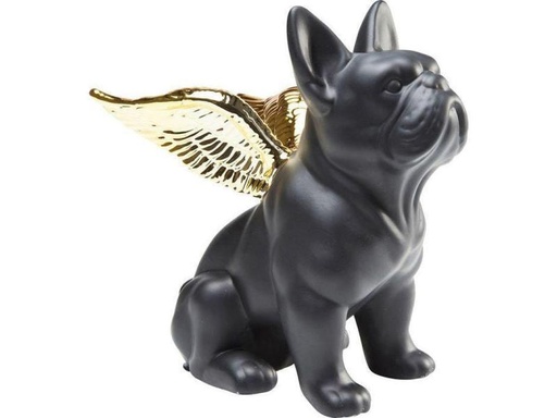 [90146110 970884] Kare Aufsteller Sitting Angel Dog Gold/Schwarz