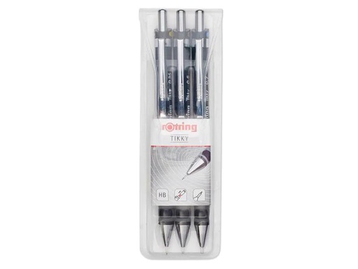 [90146288 214119] Rotring Minenbleistift Tikky 3er Set HB, 0.35, 0.5, 0.7 mm, Schwarz