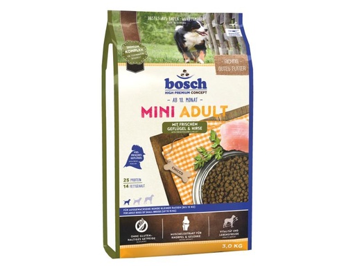 [90146316 562076] Bosch Tiernahrung Trockenfutter Mini Adult Geflügel &amp; Hirse, 3 kg