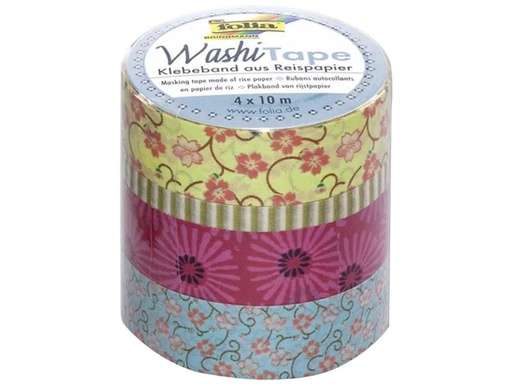 [90146486 523519] Folia Washi Tape Blumenreigen 4er-Set