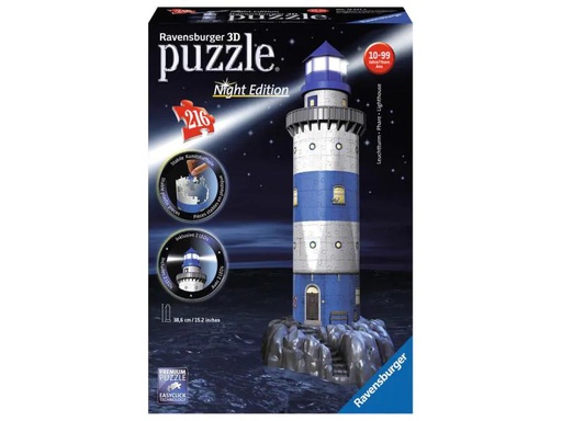 [90147441 420504] Ravensburger 3D Puzzle Leuchtturm bei Nacht