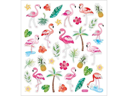 [90147463 796153] Creativ Company Motivsticker 15 cm x 16.5 cm Flamingo, 1 Blatt