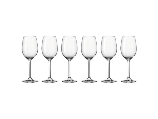 [90148001 552340] Leonardo Weissweinglas Daily 370 ml, 6 Stück, Transparent