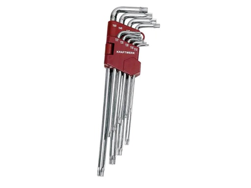 [90148134 263225] Kraftwerk Winkelschlüssel-Set T10-T50 Torx, Lang