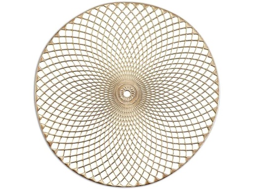 [90001458 826758] Zeller Present Tischset Mandala Rund, 38 cm, Gold