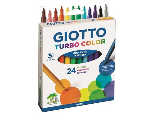[90148222 1137771] Giotto Filzstift Turbo Color Mehrfarbig 24 Stück