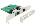 Delock Netzwerkkarte 2 Ports, 1Gbps Realtek RTL8111H Chipsatz