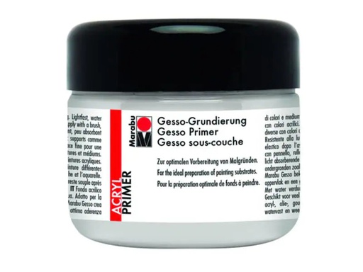 [90001465 554740] Marabu Grundierung Gesso 808 Grundierung, Weiss
