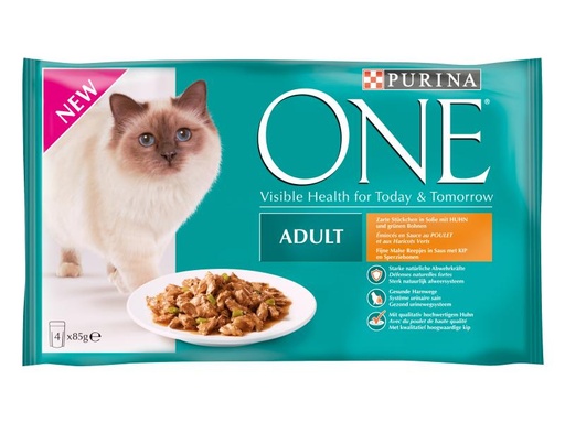 [90014867 589820] Purina ONE Nassfutter Adult Huhn, 4 x 85 g