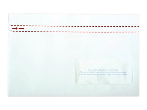 [90149000 1125972] ELCO Dokumententasche aus Papier C5/6 Fenster rechts, 250 Stück
