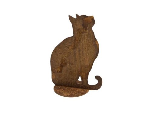 [90149331 1172706] Ambiance Dekofigur Katze auf Platte, sitzend