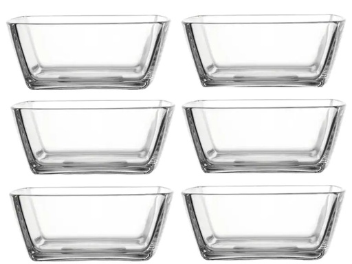 [90149532 779750] Montana Schale Carre 12.5 x 12.5 cm, 6 Stück, Transparent