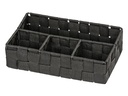 Wenko Aufbewahrungskorb Adria 26 x 17 x 6.5 cm, Schwarz
