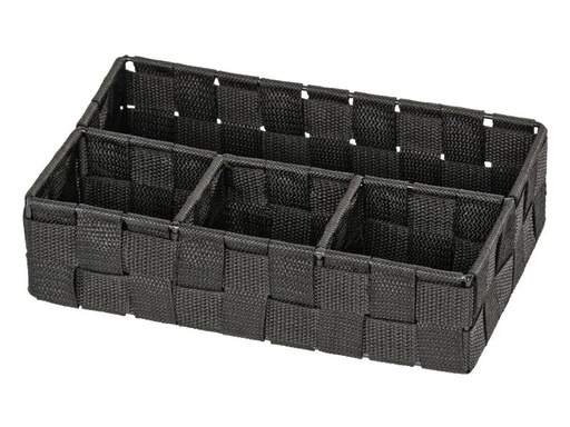 [90150356 745225] Wenko Aufbewahrungskorb Adria 26 x 17 x 6.5 cm, Schwarz