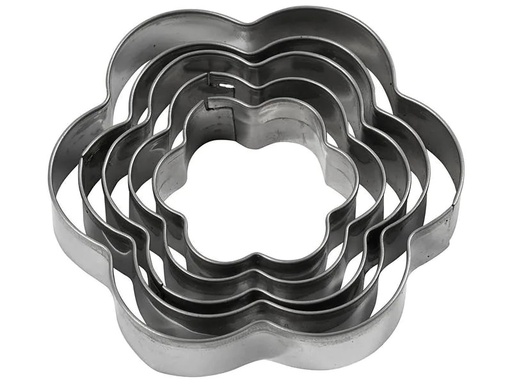 [90150753 1067020] Creativ Company Guetzli-Ausstecher-Set 8 cm 5 Stück, Blume