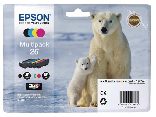 [90150868 221968] Epson Tintenset C13T26164010