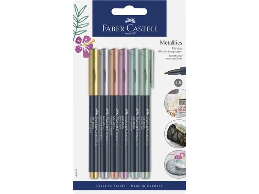 [90150999 1036350] Faber-Castell Filzstift Metallics 6 Stück