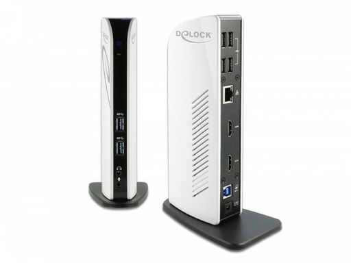 [90151040 1141655] Delock Dockingstation USB-A/C – USB/LAN/2xHDMI Full-HD