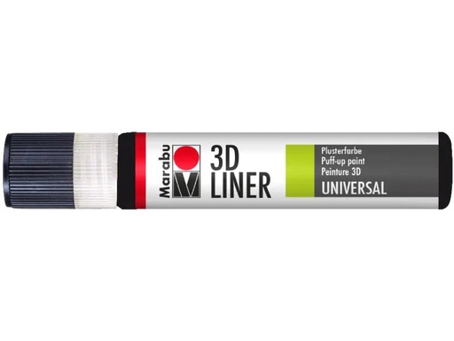[90151182 1082262] Marabu Textilfarbe 3D-Liner, 25 ml, Schwarz