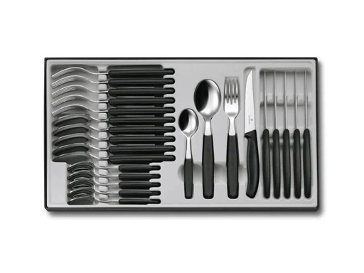 [90151397 566587] Victorinox Besteck-Set Swiss Classic 24-teilig, Schwarz/Silber