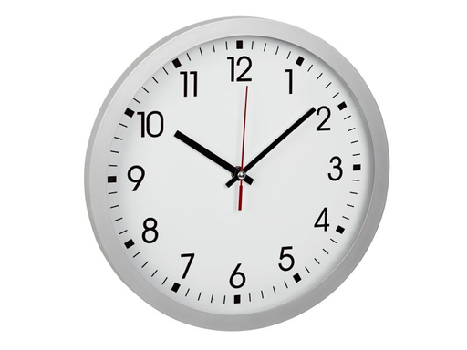 [90151768 995496] TFA Dostmann Wanduhr Ø 30 cm, Silber