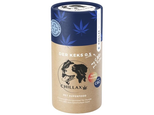 [90151845 910457] CHILLAX Hunde-Nahrungsergänzung CBD-Keks Apfel/Fenchel - 0.5 mg
