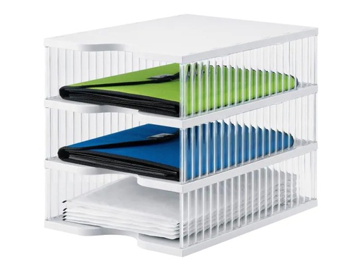 [90015173 830912] Styro Dokumentenablage styropost Transparent, 3 Fächer