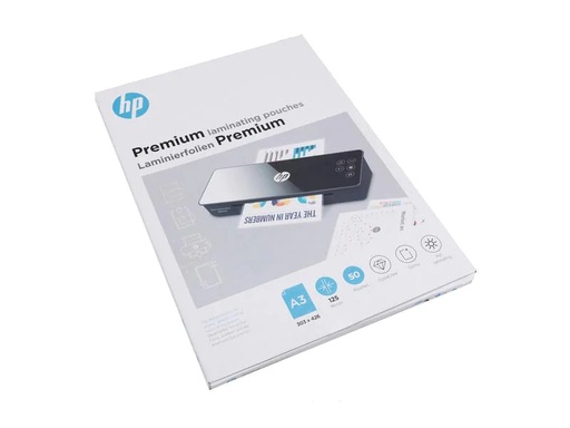 [90152192 1186004] HP Laminierfolie Premium A3, 125 µm, 50 Stück, Glänzend